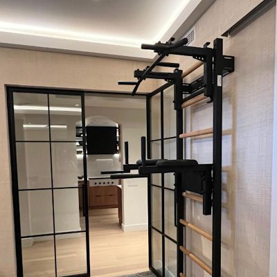 4. Black Mounting Brackets for BENCHK WHB SB Wall Bars