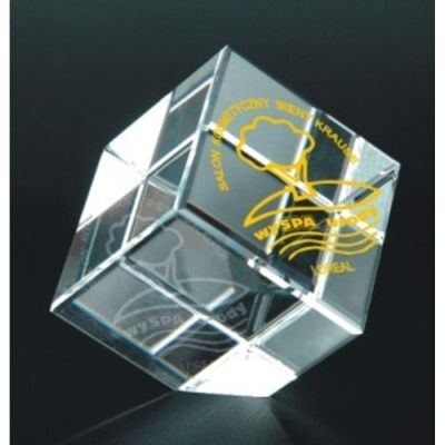 6. Engraved glass trophy with case + paint filling