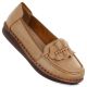 Women's leather loafers camel Artiker 58C1504