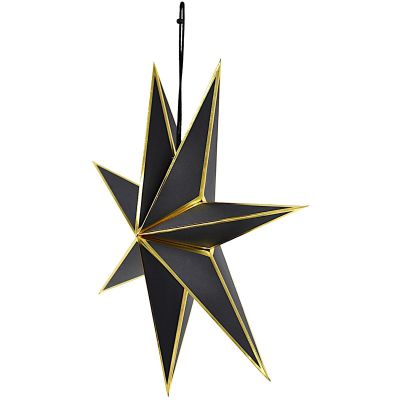 3. 60 CM BLACK PAPER STAR DECORATION SASKA GIFT & DECOR