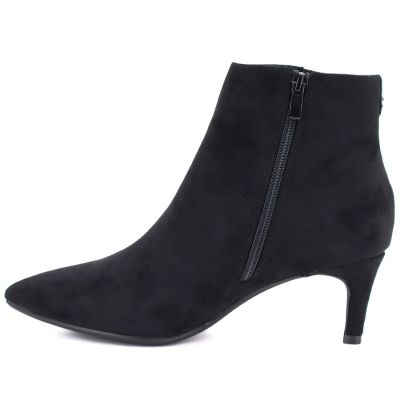 8. Women's insulated ankle boots with a low heel, suede, black, Sergio Leone BT-65