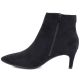 8. Women's insulated ankle boots with a low heel, suede, black, Sergio Leone BT-65