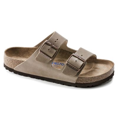 Birkenstock Arizona Soft Footbed Oiled Leather Tobacco Brown Narrow Women's/Men's Slides (0552813)