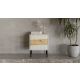 6. INSERTO bedside table 2 pcs 50x40x61.5 cashmere + LED