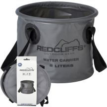 FOLDABLE TRAVEL BUCKET ROUND WATER CONTAINER 8L GREY REDCLIFFS