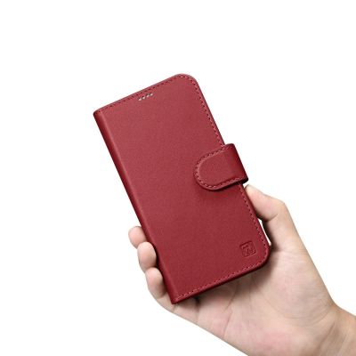 12. iCarer Wallet Case 2in1 Cover iPhone 14 Plus Anti-RFID Leather Flip Cover Red (WMI14220727-RD)