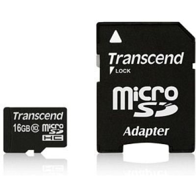 2. SD microSD Card 16GB Transcend SDHC UHS1 w/adapter