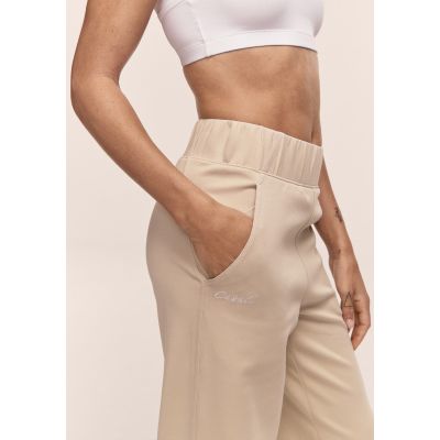 3. CASALL Aria Turn Up Straight Jogger Women's Pants, Beige