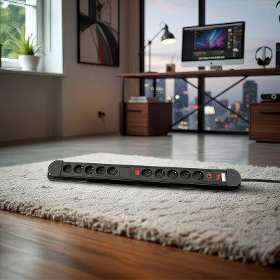 12. MACLEAN 10-OUTLET POWER STRIP 3680W MCE10