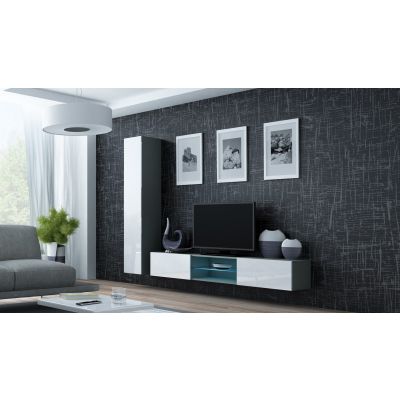 10. VIGO full display cabinet '180' 180/40/30 gray/white