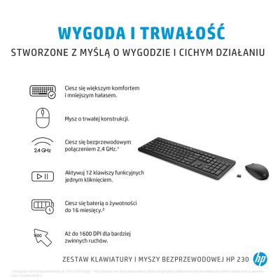 14. HP Wireless Mouse and Keyboard Set 230