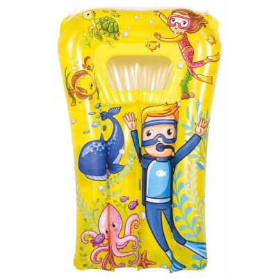 9. BEACH MATTRESS WITH WINDOW UNDERWATER WORLD 74x48CM 37591 - YELLOW