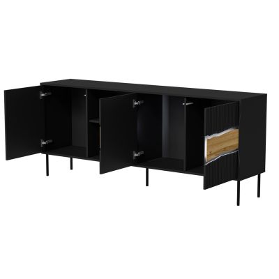 3. INSERTO 3D1W chest of drawers 190x40x80 black + LED
