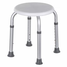 Round aluminum shower stool