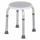 Round aluminum shower stool