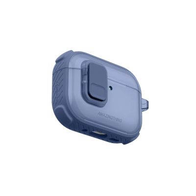 8. AmazingThing Titan Pro Mag Case Clear for AirPods Pro 3 - Blue