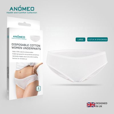 6. ANOMEO WOMEN’S DISPOSABLE UNDERWEAR (COTTON) L – 6 PCS