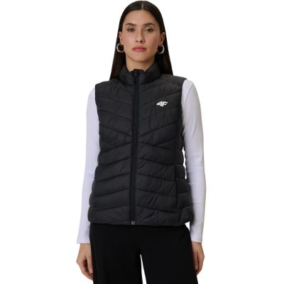Women's vest 4F F347 deep black 4FWSS26TVJAF347 20S