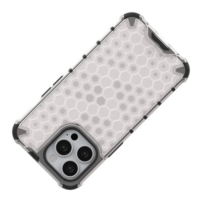 6. Honeycomb Case armor cover with TPU Bumper for iPhone 13 Pro transparent