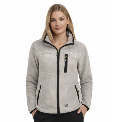 Geographical Norway TAMOUREUSE LGREY DB LADY 047-1 Women's Fleece Jacket (WZ8036F/GN-LIGHT GREY)