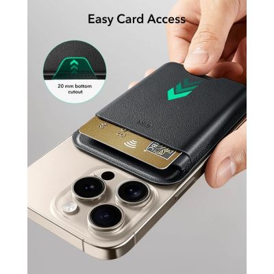 4. ESR Classic RFID Magnetic Wallet MagSafe for Phone - Black