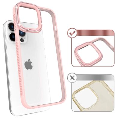 7. Kingxbar Sparkle Series case iPhone 13 Pro with crystals back cover pink
