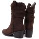 5. Women's ankle boots, ruffled cowboy boots, brown, Vinceza HX27-16536