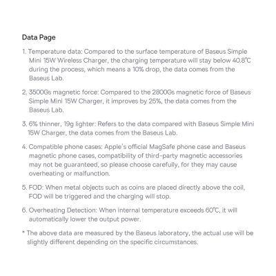 26. Baseus Simple Mini3 magnetic charger MagSafe Qi 15W purple