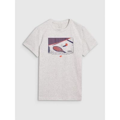 5. Men's regular printed T-shirt 4F 4FRSS25TTSHM2980-27M