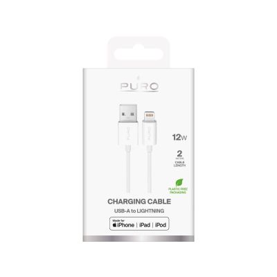2. Puro TPE 12W USB-A - Lightning Cable 2m - White