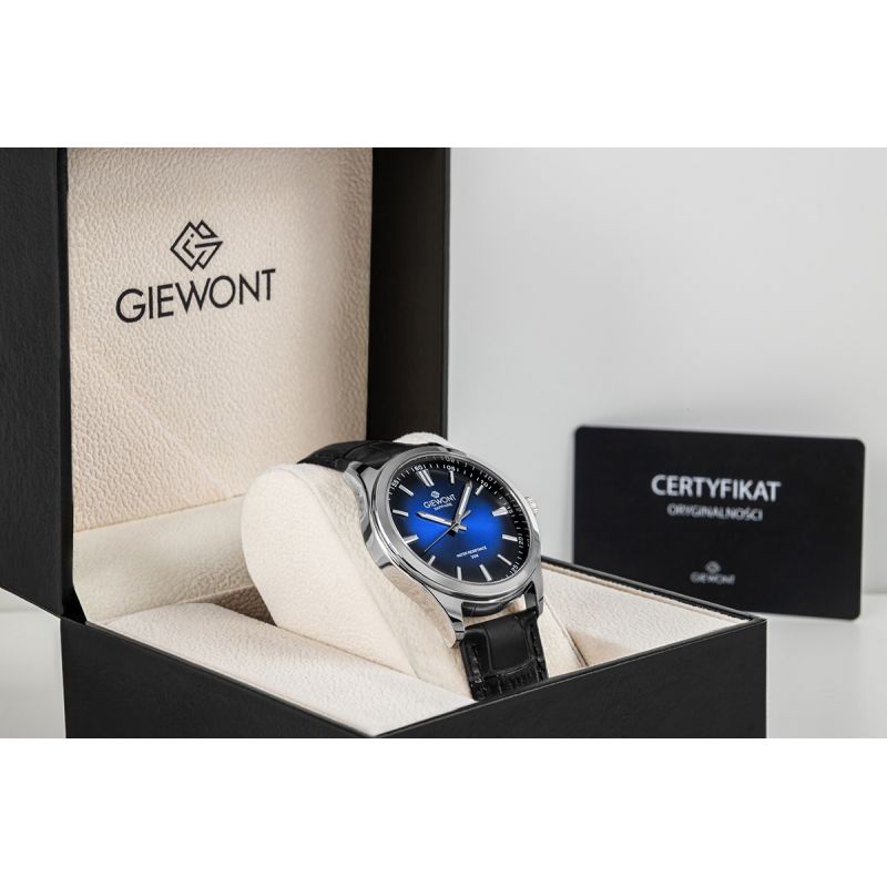 7. Giewont Elegance Sapphire Men's Watch Black and Blue GW5160-A6