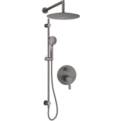 Concealed shower set with a rail - with a shower head