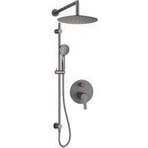 Concealed shower set with a rail - with a shower head