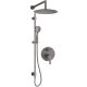 Concealed shower set with a rail - with a shower head