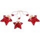 7. SET OF 3 PENDANTS STAR DOLLS RED SEQUINS