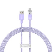 Baseus Explorer 100W USB-A - USB-C Cable with Intelligent Temperature Sensor 1m - Purple