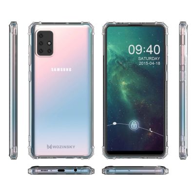 9. Wozinsky Anti Shock durable case with Military Grade Protection for Samsung Galaxy A72 4G transparent