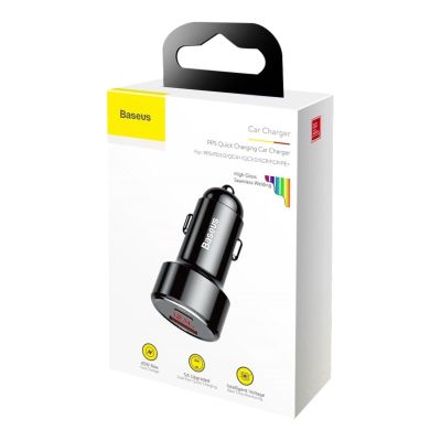 6. Baseus Magic Series PPS CCMLC20C-01 car charger 45W USB-C PD / USB-A QC - black