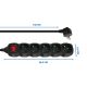 7. ESPERANZA POWER STRIP 5 OUTLETS SWITCH 1.5M BLACK ELK214K