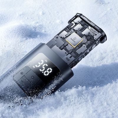 10. Baseus PrimeTrip VA1 75W 2-in-1 Tire Compressor with Flashlight and 6000mAh Power Bank - Black