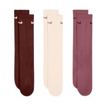 Nike Everyday Cushioned Crew Socks, 3 Pairs, Brown, Beige, Pink, SX7664 915