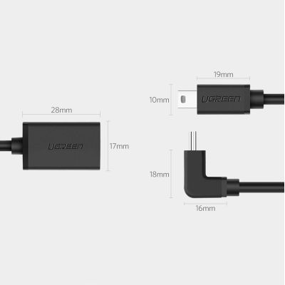 9. Ugreen US249 10383 mini USB-B (male) / USB-A (female) OTG adapter 10cm - gray