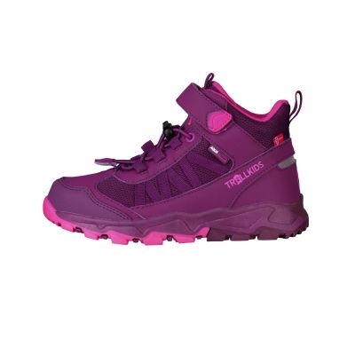 Trollkids Kids Tronfjell Hiker Mid Waterproof Pink Hiking Shoes (476-234)