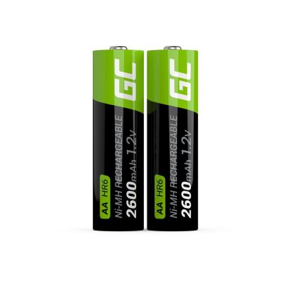 2. GREEN CELL BATTERIES 2X AA R6 2600MAH