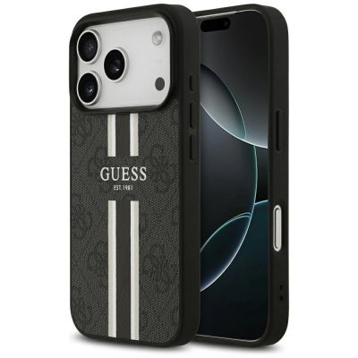 9. Guess 4G Printed Stripes MagSafe case for iPhone 17 Pro - black