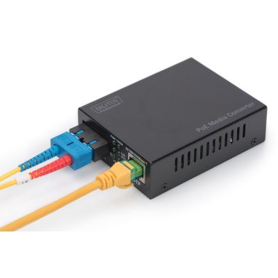 12. Media converter RJ45 10/100/1000Base-T to SC duplex 1000Base-LX, SM, 20km