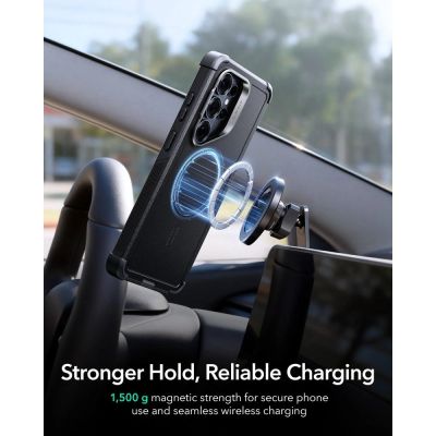 6. ESR Cyber ​​Tough Kickstand MagSafe Case for Samsung Galaxy S26 Ultra - Black