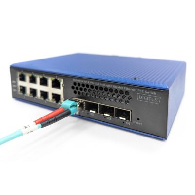 8. Industrial 8+4 10G SFP Port L2+ Gigabit Ethernet POE Switch 8 x GE RJ45 + 4 x 10G SFP Port