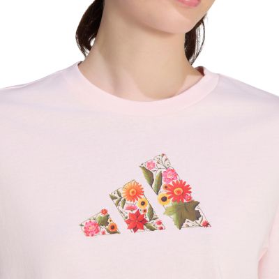 4. adidas Floral Regular Graphic Women's T-Shirt Light Pink KT2765