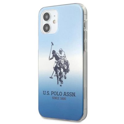 2. US Polo Assn. Gradient Pattern Collection iPhone 12 mini Case - Blue